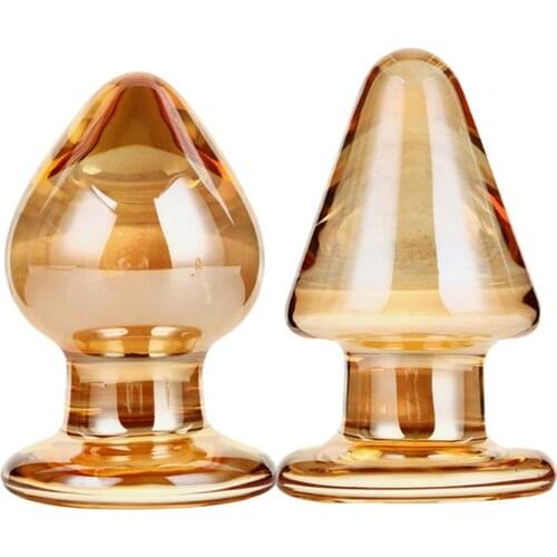 55mm Large Crystal Anal Butt Plut Plug G-spot Vagina Ball Big Pyrex Glass Anal Dildo Bead Fack Penis Adult Masturbate Sex Toys