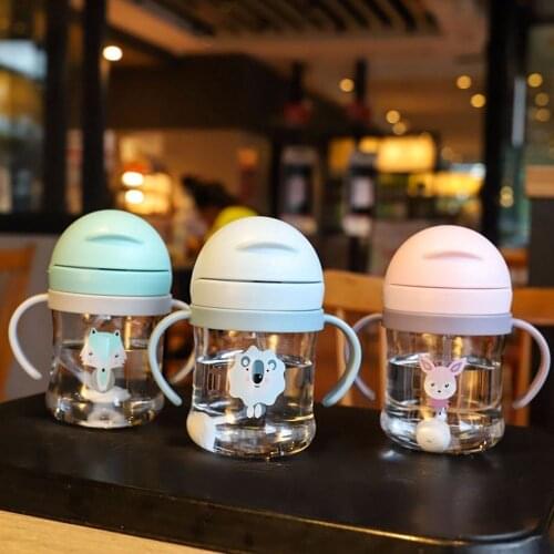 Leak Proof Anti-choke Gravity Ball For Kids Plastic Cartoon Feeding Bottles Children Water Cups Learning Drinking Cup