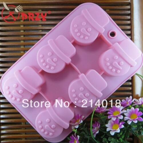 Snowman shape new style silica gel cake tools chocolate Manufacture mold (SI053)