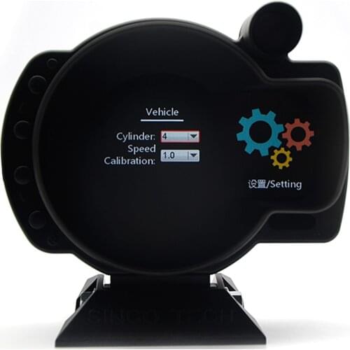 OBD2 Racing Dashboard Gauge Car LCD Boost Gauge Voltage Speed RPM Water Oil Temp EGT AFR Car Meter