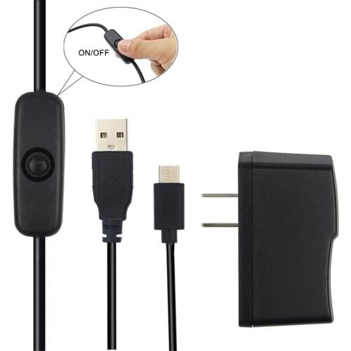 For Raspberry Pi 4 Power Adapter Cable 5V 3A USB To Type-C Power Supply Cord With ON Off Button For Mini TV 2.5 HDD TV Elegantly