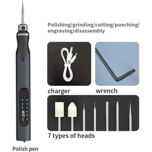 MaAnt Cordless Electric Grinding Engraving Pen Adjustable USB Charging Phone IC Chip CPU Repair Drilling Polishing Rotary Machin