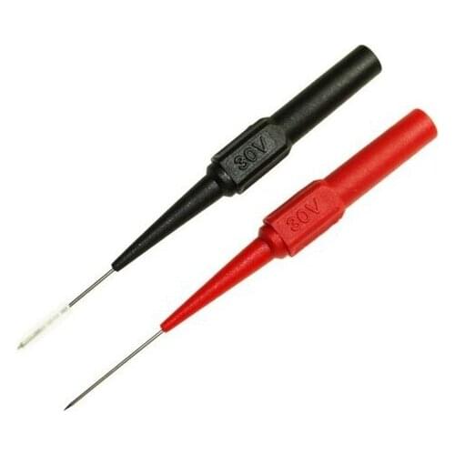 2pcs/Pair 4mm Jack Copper Test Lead Probe Stainless Steel Test Needle Multimeter Tools Black/Red For Banana Plug 250Pair