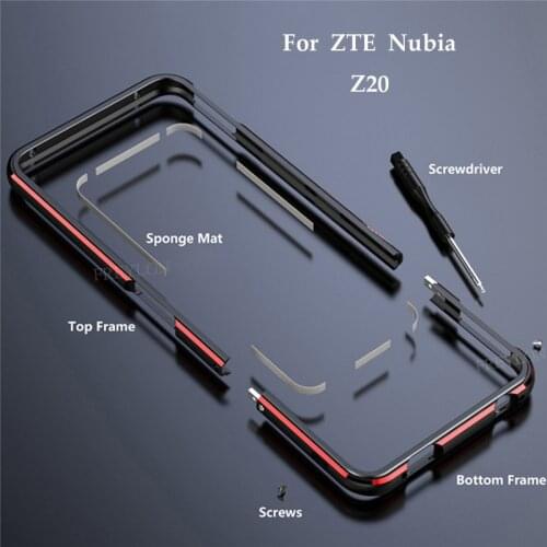 Metal Bumper Frame For ZTE Nubia Z20 Case Aluminum Dual color Luxury Metal Phone Cover Protector Accessories