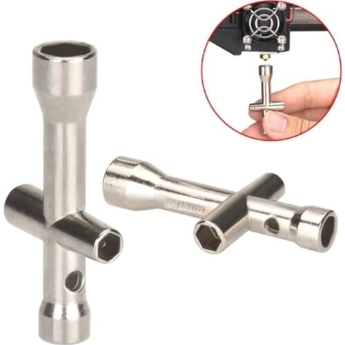 E3D V6 Nozzle Mini Spanner M2 M2.5 M3 M4 Screw Nut Hexagonal Cross Wrench Sleeve Socket Maintenance Model Car Wheel Tool