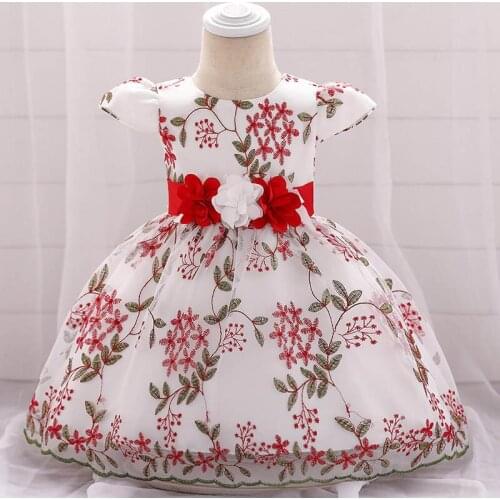 Summer newborn baby clothes flower girls party dress ball gown for kids princess dress baby costume tutu dresses baptism vestido