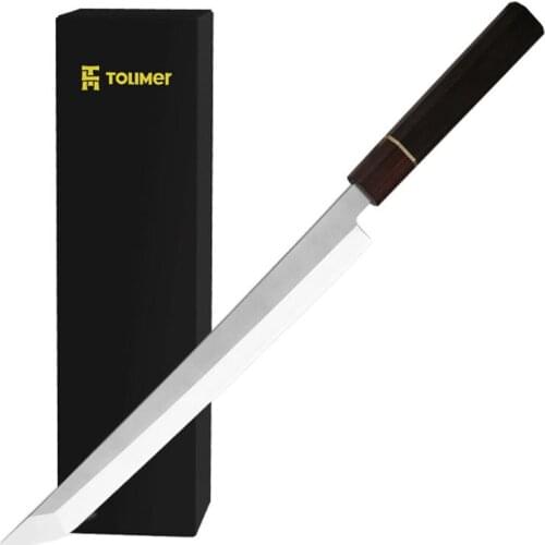 11 Inch Yanagiba Sakimaru Sashimi Knife 9Cr18 Damascus Steel Slicing Ham Filleting Salmon Cleaver Kitchen Knife Octagonal Handle