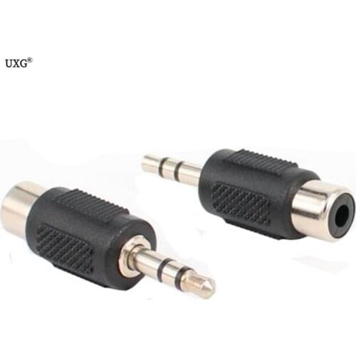 1/8" 3.5mm Stereo Male to Phono RCA Female Connector Adapter Converter