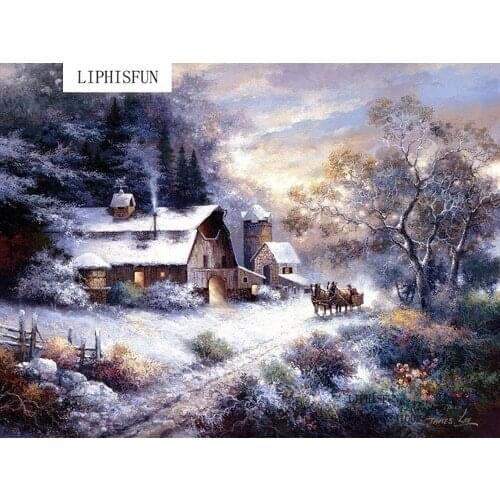 Diy Diamond Painting Scenic Diamond Cross Stitch Resin Square Diamond Sets Unfinished Full Diamond Embroidery