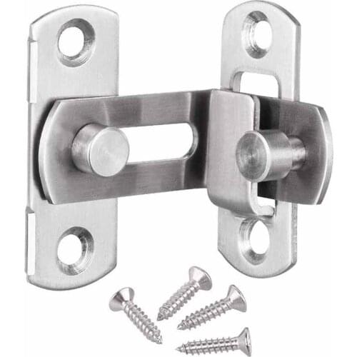 1Pc Barn Door Cast Stainless Steel Hook Latch Lock Texture Country Rustic Decoration Ornament Right Angle Sliding Door Buckle