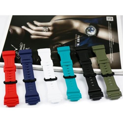 Resin strap case mens watch accessories pin buckle for Casio AQ-S810W AQ-S800W-1A sports waterproof couple watch band