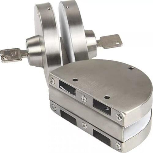 Glass door lock central glass lock single double door non opening stainless steel glass door lock single door double door lock