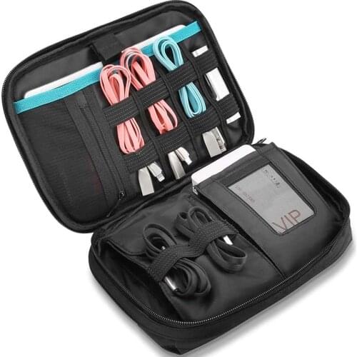 Cable Storage Bag Charger Mobile Phone Multi Purpose Portable Pen Portable Battery Organizer Case Travel Headset