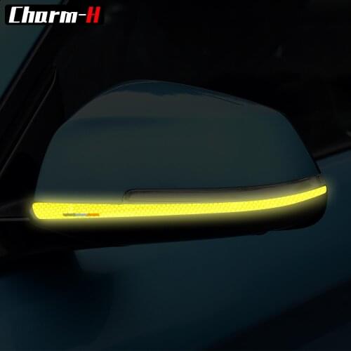 Reflective Tape Strip Anti-collision Side Rearview Mirror Stickers For BMW F20 F34 F30 F31 F22 F32 F33 F36 X1 E84 1234 Series