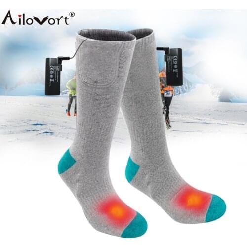 Electric Heated Socks Warm Socks with Rechargeable 3.7-Volt Battery Elastic Health Winter Feet warmer Socks For Outdoor Sports