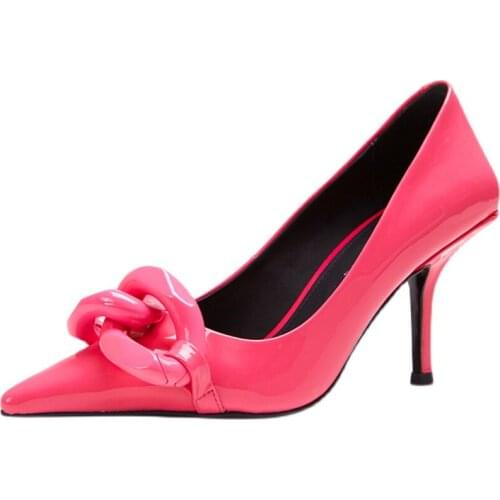 Spring New Stiletto Pumps Women High Heels Pointed Toe Wedding Shoes Women Slip-On Sexy Ladies Shoes Fashion zapatos de mujer