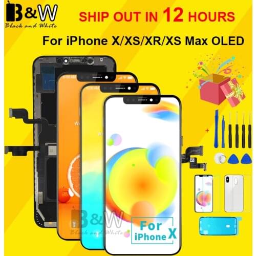 High Quality OLED TFT For iPhone X XS XR XS MAX Display OLED For iPhone X Display Screen Replacement with True Tone Free Ship