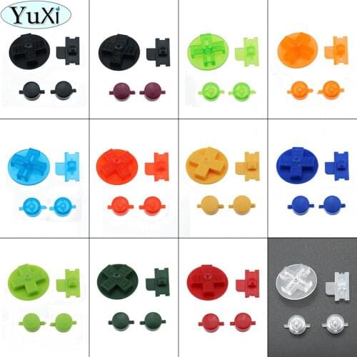 YuXi 2set Plastic Power ON OFF Buttons Keypads for Gameboy Color Colorful Buttons for GB D Pads A B Buttons