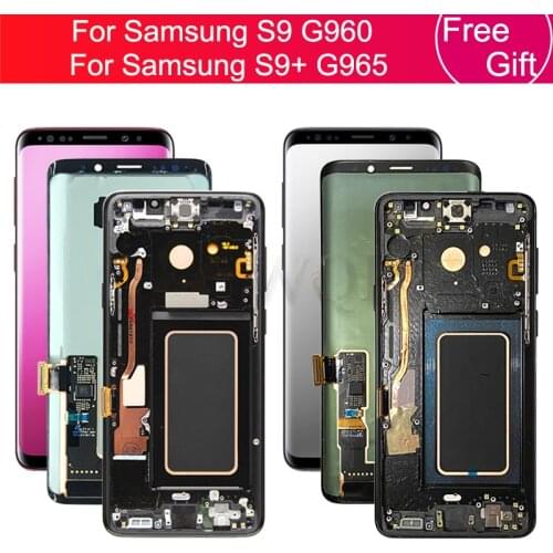 AMOLED For Samsung Galaxy S9 Plus Lcd Display S9 S9+ LCD with Frame Touch Screen Glass Panel Digitizer Assembly Replacement