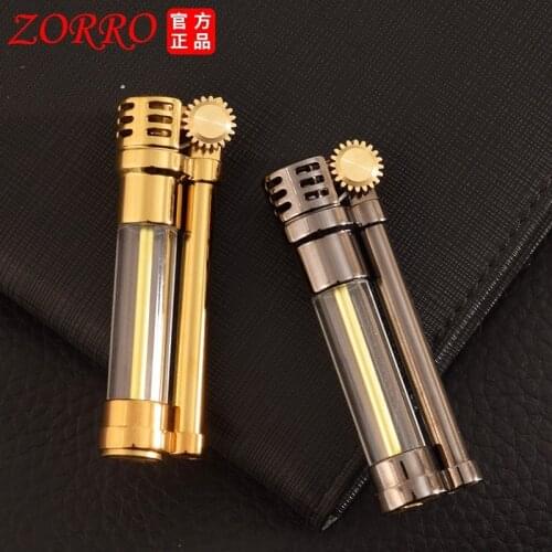 Zorro 654 Transparent Oil Storage Kerosene Lighter Compact Portable Creative Portable Male Collection Lighter