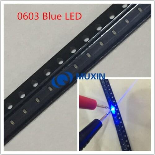 0603 SMT Chip Bulb (1608) Blue SMD 20mA 3V LED Light 1000pcs Emitting Diode Lamp Surface Mount LED SMT Electronics Components