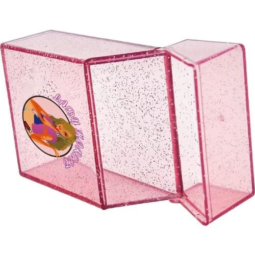 1Pc Shiny Color Smoking Accessories Automatic Press Cover ABS Plastic Cigarette Case Smoking Storage Tobacco Box For Lady/Women