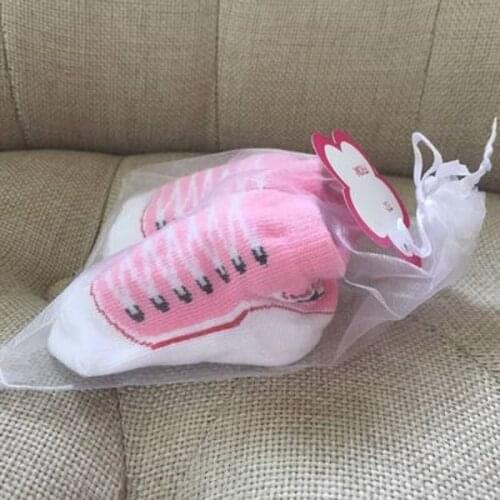 2 Pairs /Lot New Fashion Baby Socks Lovely Soft Newborn Toddler Infant Girls Boys 0~24 Month Anti-Skid Football Starter Learn