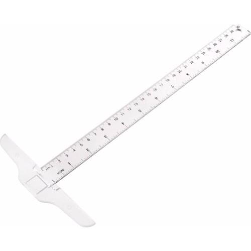 30cm/12" Plastic T-Square Metric Ruler cm/inch Double Side Scale Measuring Tool
