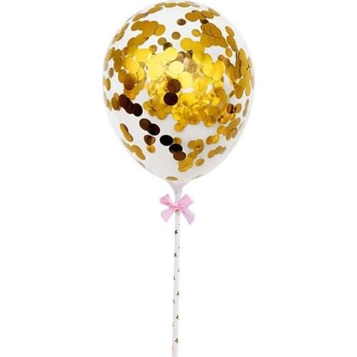 5 Inch Sequined Balloon Cake Decoration Balloon Accessories Cake Party Plug-in Style Ins Material Opp H6K7