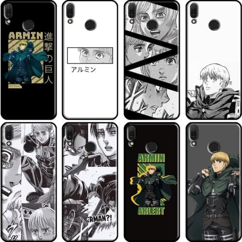 Armin Arlert Attack on Titan Soft For Huawei Y7A Y6P Y5P 2020 Y3 II Y9 Y7 Y5 Y6 Prime 2018 2017 2019 Nova 3i 5T Case