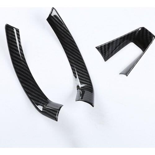 Carbon Fiber Steering Wheel Decoration Cover Bright Strip for 2017 2018 2019 Alfa Romeo Giulia Stelvio Modification Accessorie