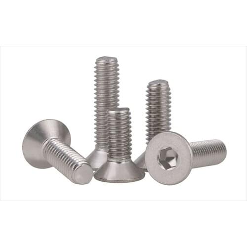 DIN7991 304 stainless steel countersunk head flat head screws Hex socket screws M4 M5 M6 M8 screws bolts