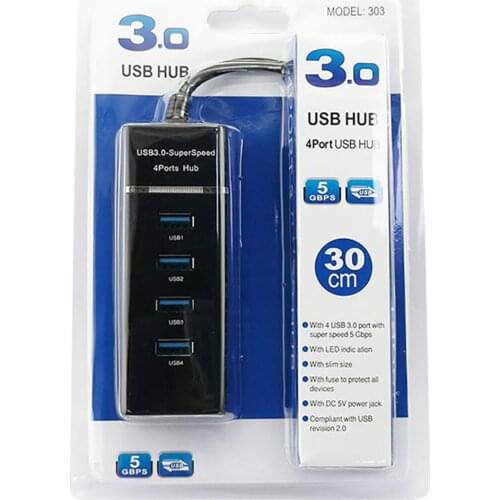 DOBE 4-Port 3.0 Hub Expander USB 3.0 HUB High Speed Multi USB Ports Splitter for PS4 PS4 Pro PS4 Slim Xbox ONE Xbox One S PC