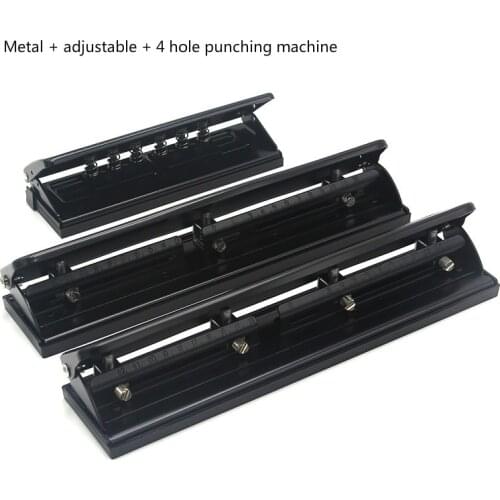 Metal A4 6 Holes Punch School Paper Cutter Adjustable 3/4 Hole Puncher Scrapbooking Punches DIY Tools Office Binding Supplies