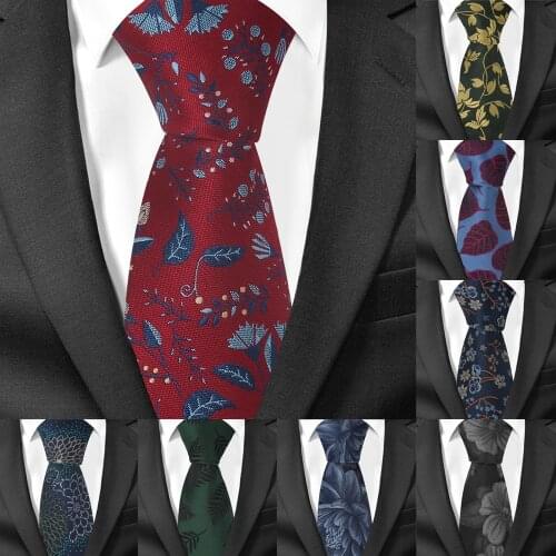 Fashion Jacquard Men Ties Business Floral Necktie Gravata Wedding Groom Neck Tie Cravat Polyester Woven Necktie For Men