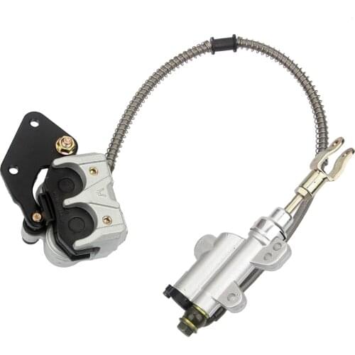 Hydraulic Rear Disc Brake Caliper System For 50cc 70cc 90cc 110cc 125cc For CRF50 XR50 ATV QUAD Bike Go Kart Buggy - Silver
