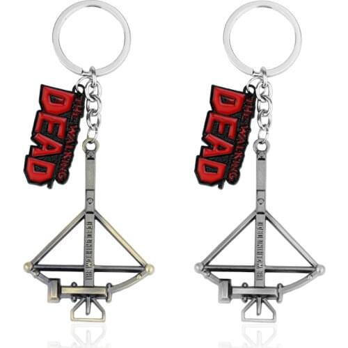 The Walking Dead Arrow Crossbow Keychain Fear the Living Fight the Dead Daryl Pendant Car Key Holder Movie Jewelry