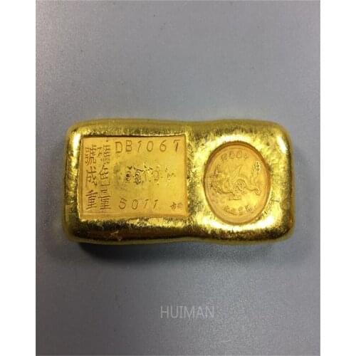 Exquisite Antique Copper Gold Ingot (Flying Dragon) 3 Styles Decoration