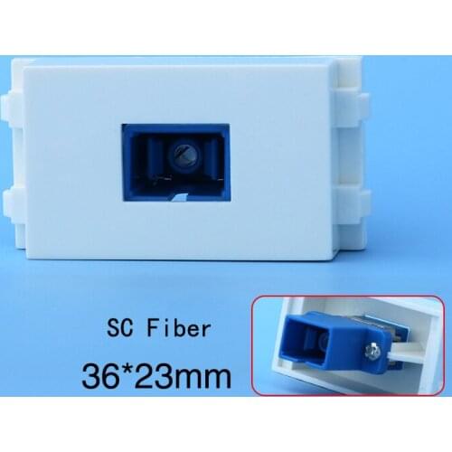 Quality SC Fiber Slot 36x23mm White Color Fit For Empty Wall Outlet Panel