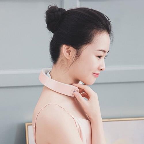 IKEEPFIT Neck Massager Remote Control Smart Electric Low Frequency Pulse Hot Compress Cervical Shoulder Massage Relax