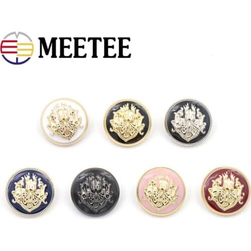Meetee 10/20pcs 10-28mm Metal Buttons for Shirt Jacket Coat Decor Buckles DIY Sewing Clothing Accessories Craft Material D4-7