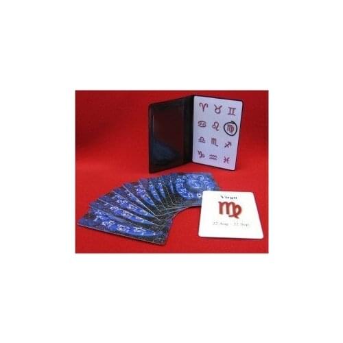 Pack of 2 pcs Zodiac Test - Mind Magic,Test Cards Magic Mental Prediction Magic Props Magia Tricks Close up,Toys