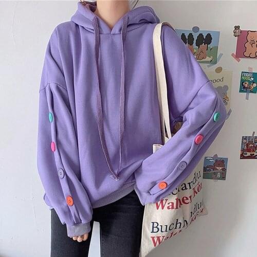 2021 New Hoodies Women Thickening Soft Simple Pink Basic Teens Korean Hoodie with Hat Winter Autumn Warm Ladies Sweatshirt