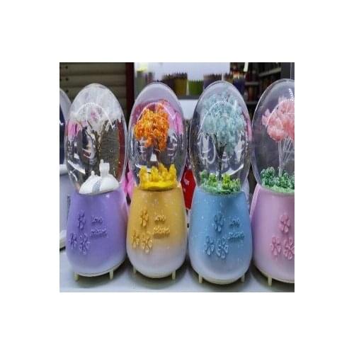 Lighted Musical snow globe Inkjet MH-26 Gift,Love, Celebration, Cute ,Ships from Turkey