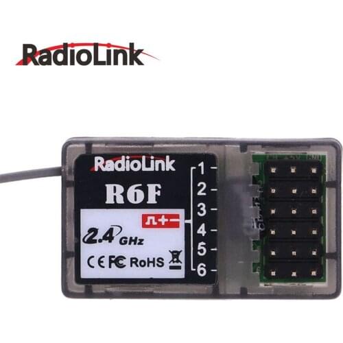 Radiolink R6F 2.4Ghz 6CH Receiver For RC6GS RC4GS RC3S RC4G T8FB RC Transmitter With Gyro Integrated And HV Servo Supported Chic