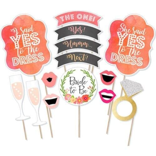 14pcs Bride To Be Photobooth Props Engagement Party Decorations Photobooth Props Wedding Party Supplies