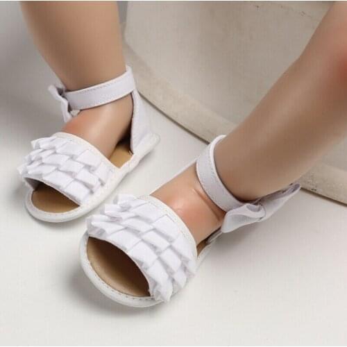 Newborn Baby Girl Soft Sole Crib Shoes Infant Toddler Summer Sandals 0-18 Months summer baby sandals baby shoes