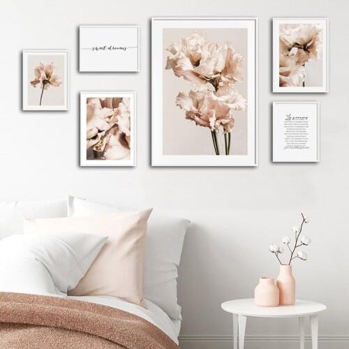 Scandinavian Canvas Painting Flower Plant Poster Nordic Floral Botanical Print Modern Wall Art Decoration Picture Room Decor