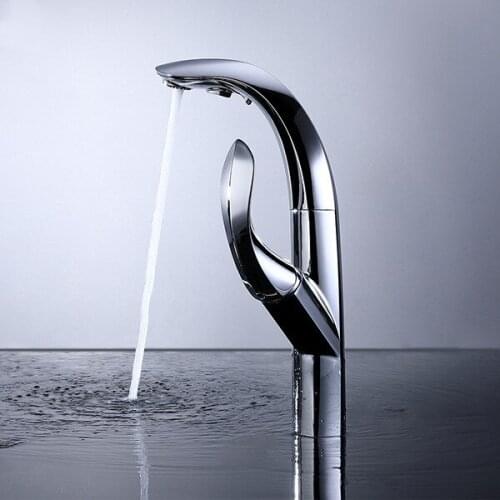 Single Handle one hole Bathroom Basin Faucet Hot and Cold Sink Water Tap Chrome Finish