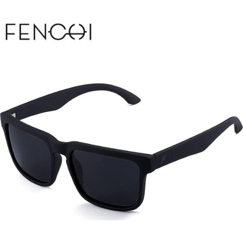 FENCHI Design Fashion Sunglasses Men Polarized Square Frame Retro New Sunglasses Driving 5 Colors Night Vision Glasses